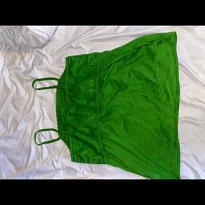Emerald green spaghetti strap top